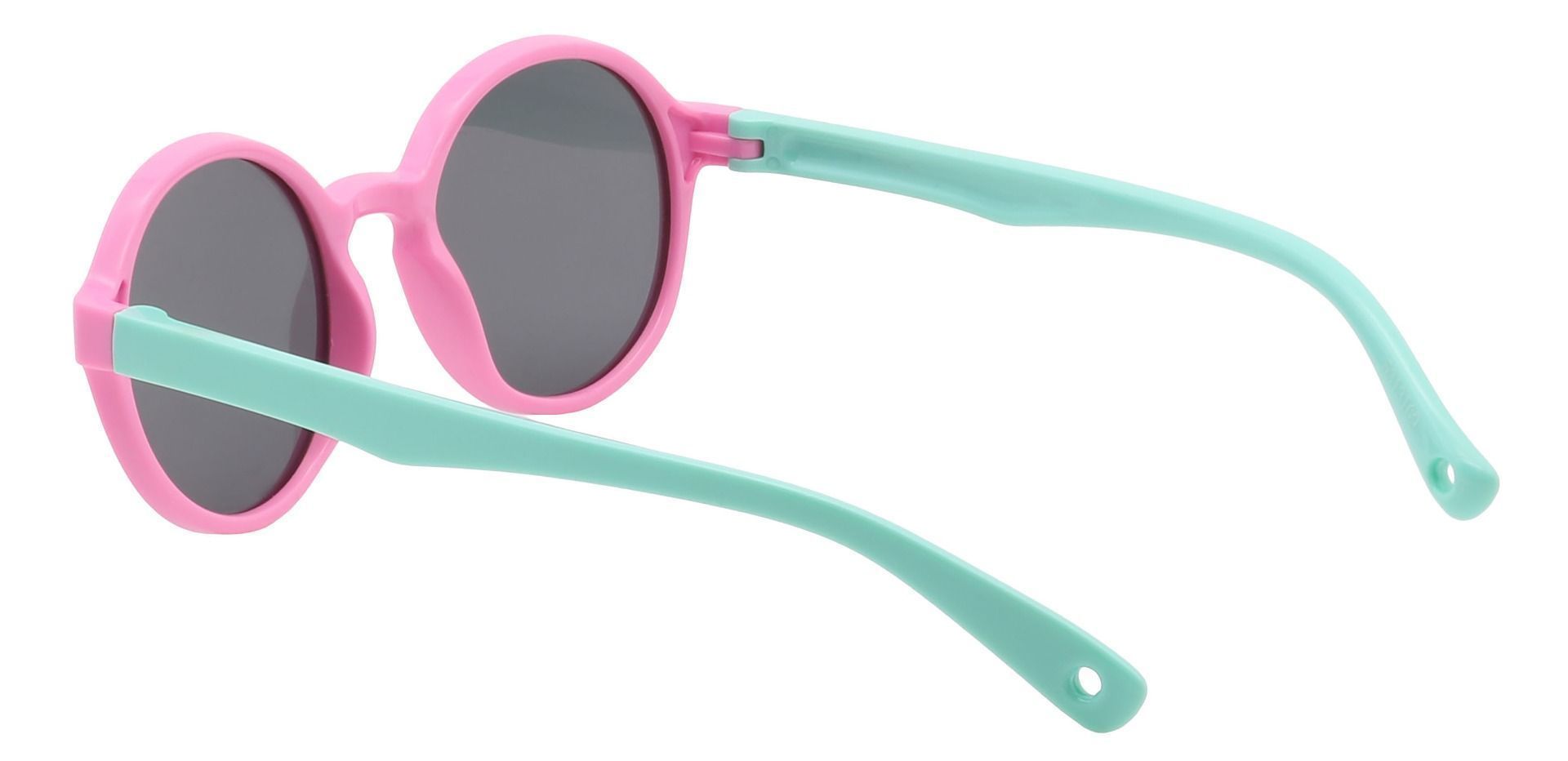 Cotton Candy Round Reading Sunglasses - Pink Frame With Gray Lenses