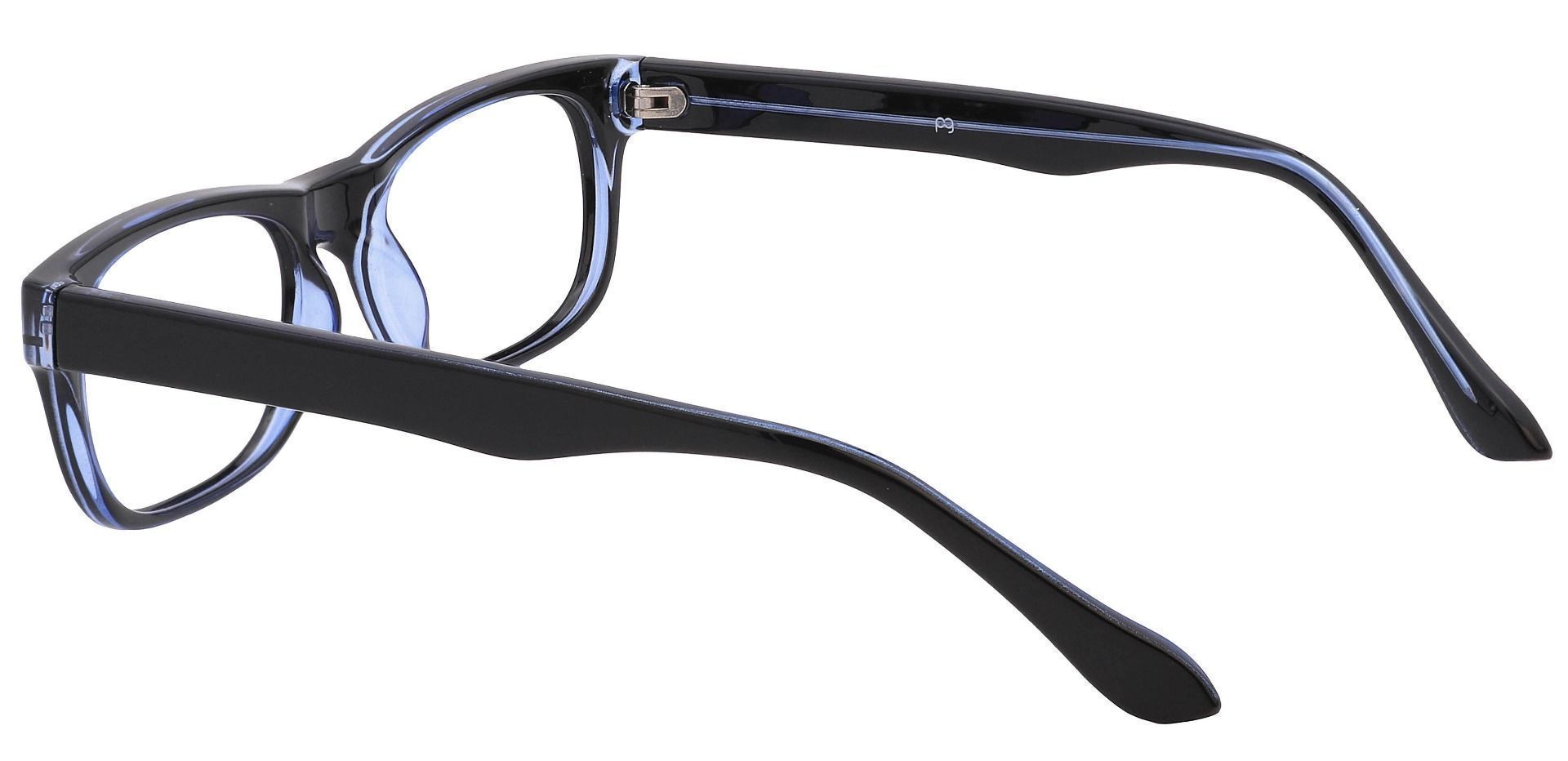 Murphy Rectangle Eyeglasses Frame - The Frame Is Blue And Black