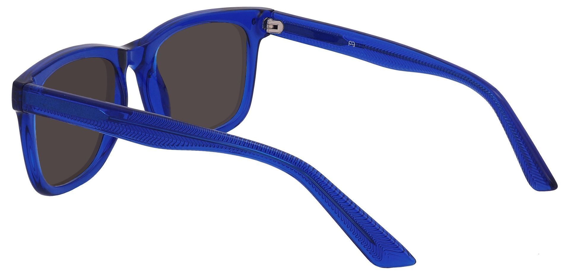 McKinley Square Non-Rx Sunglasses - Blue Frame With Gray Lenses