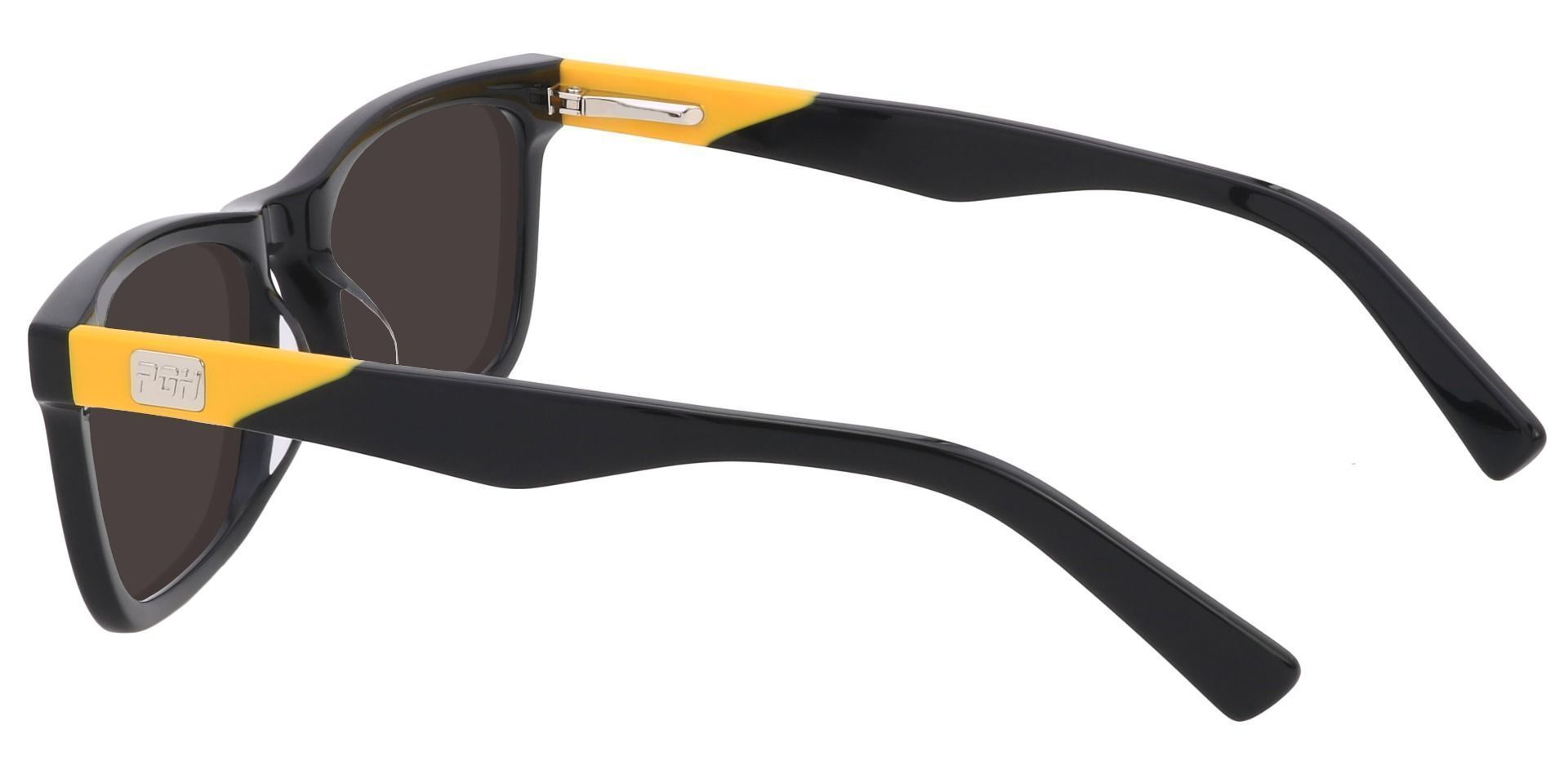 Liberty Rectangle Non-Rx Sunglasses - Black Frame With Gray Lenses