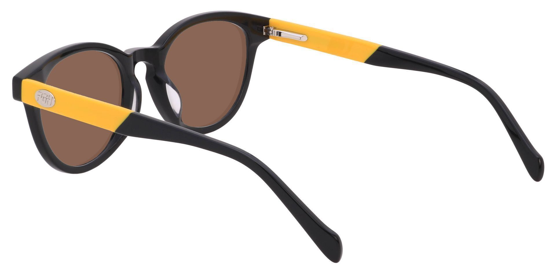 Oakland Oval Prescription Sunglasses Black Frame With Brown Lenses Men's Sunglasses Payne