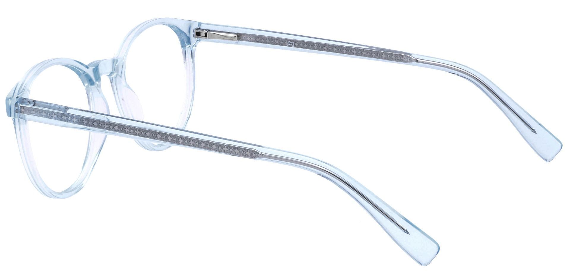 Stellar Oval Reading Glasses - The Frame Is Clear With Light Blue