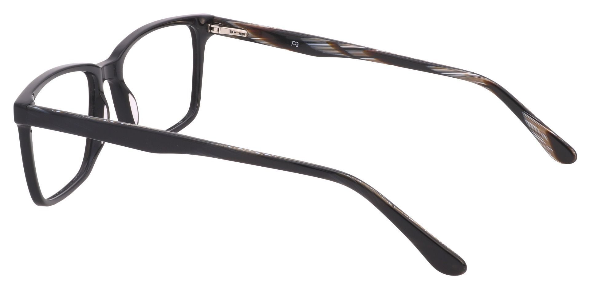 Venice Rectangle Eyeglasses Frame - Black