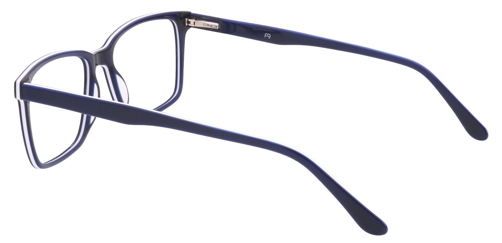 Venice Rectangle Eyeglasses Frame - Navy-white