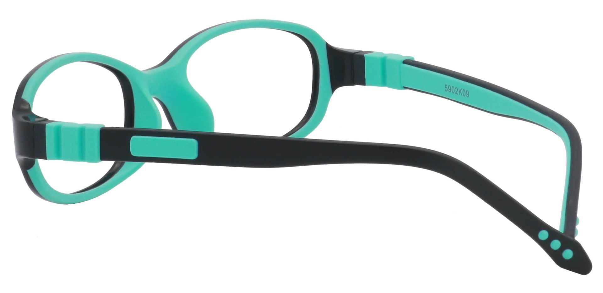 Toucan Rectangle Prescription Glasses - Black/aqua
