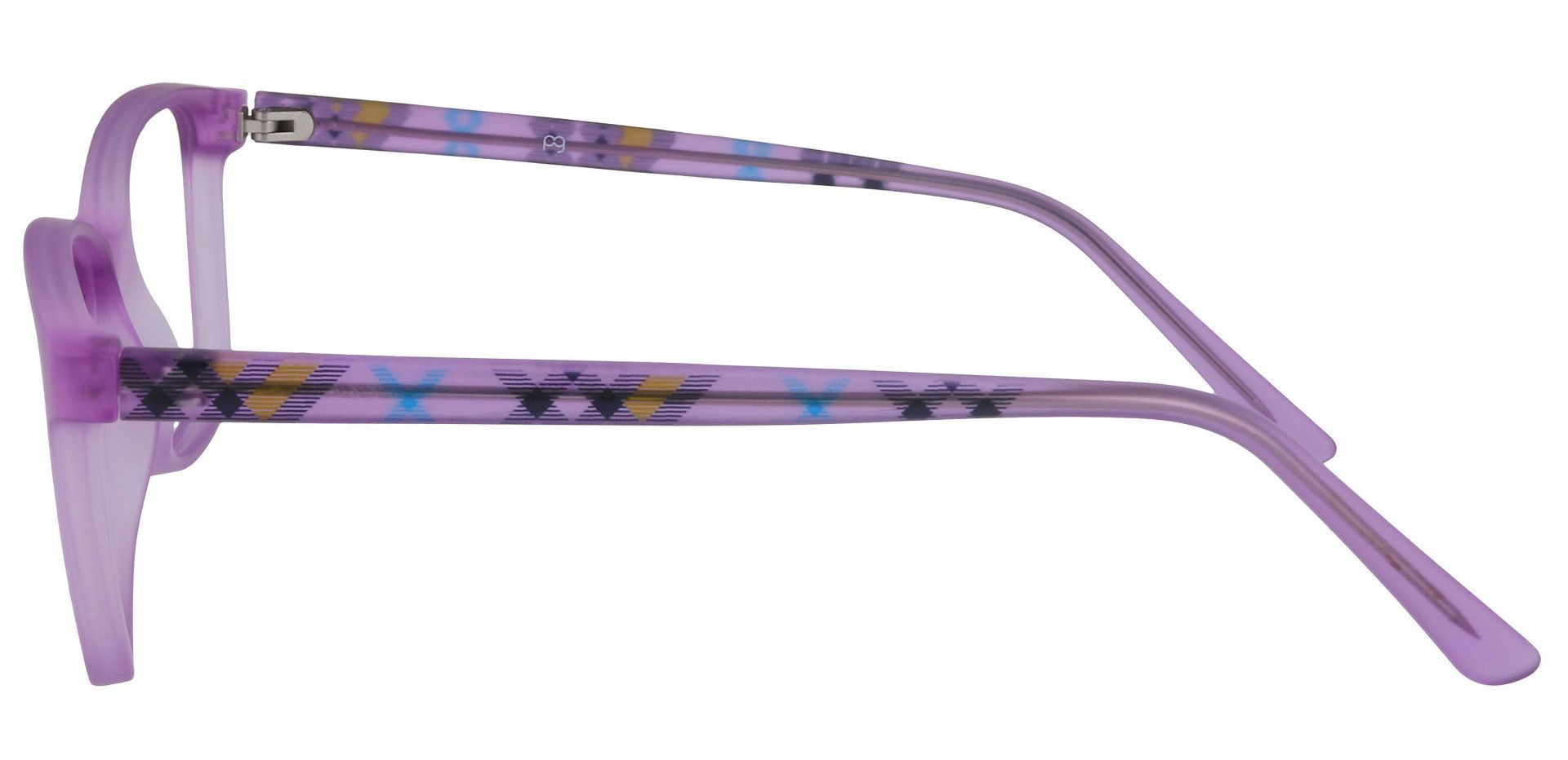 Argyle Rectangle Prescription Glasses - Purple
