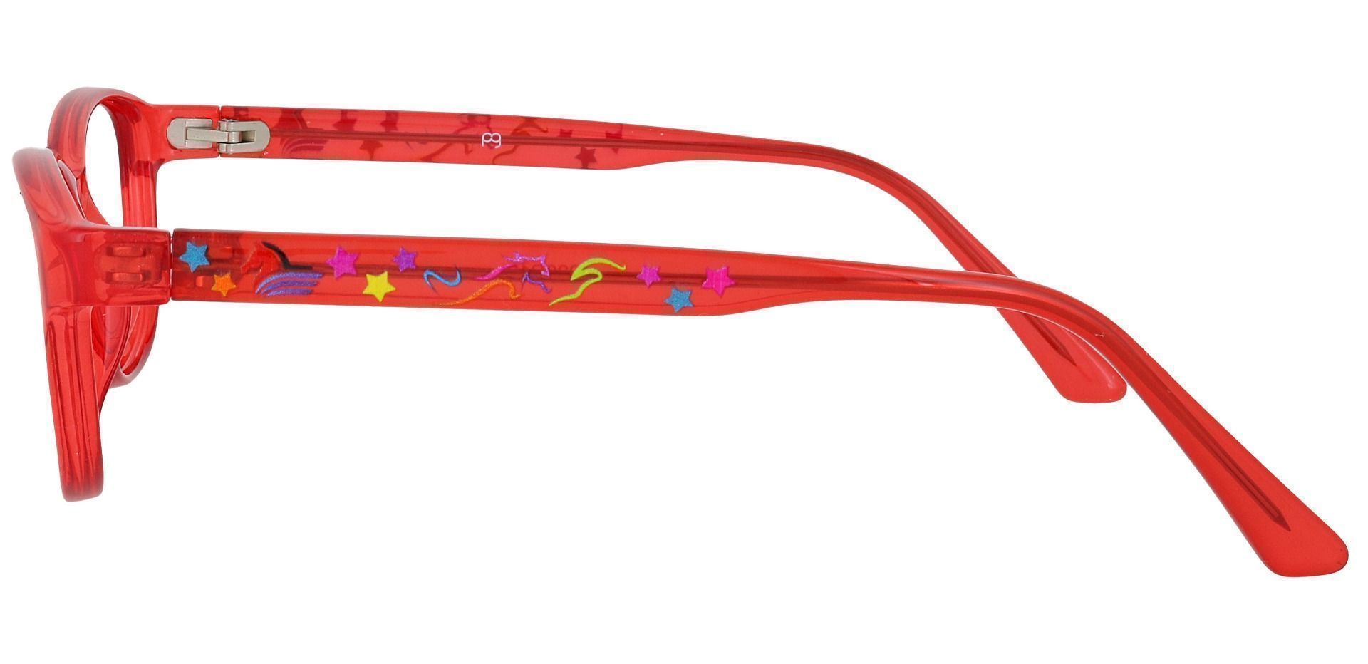 Alpine Oval Prescription Glasses - Red