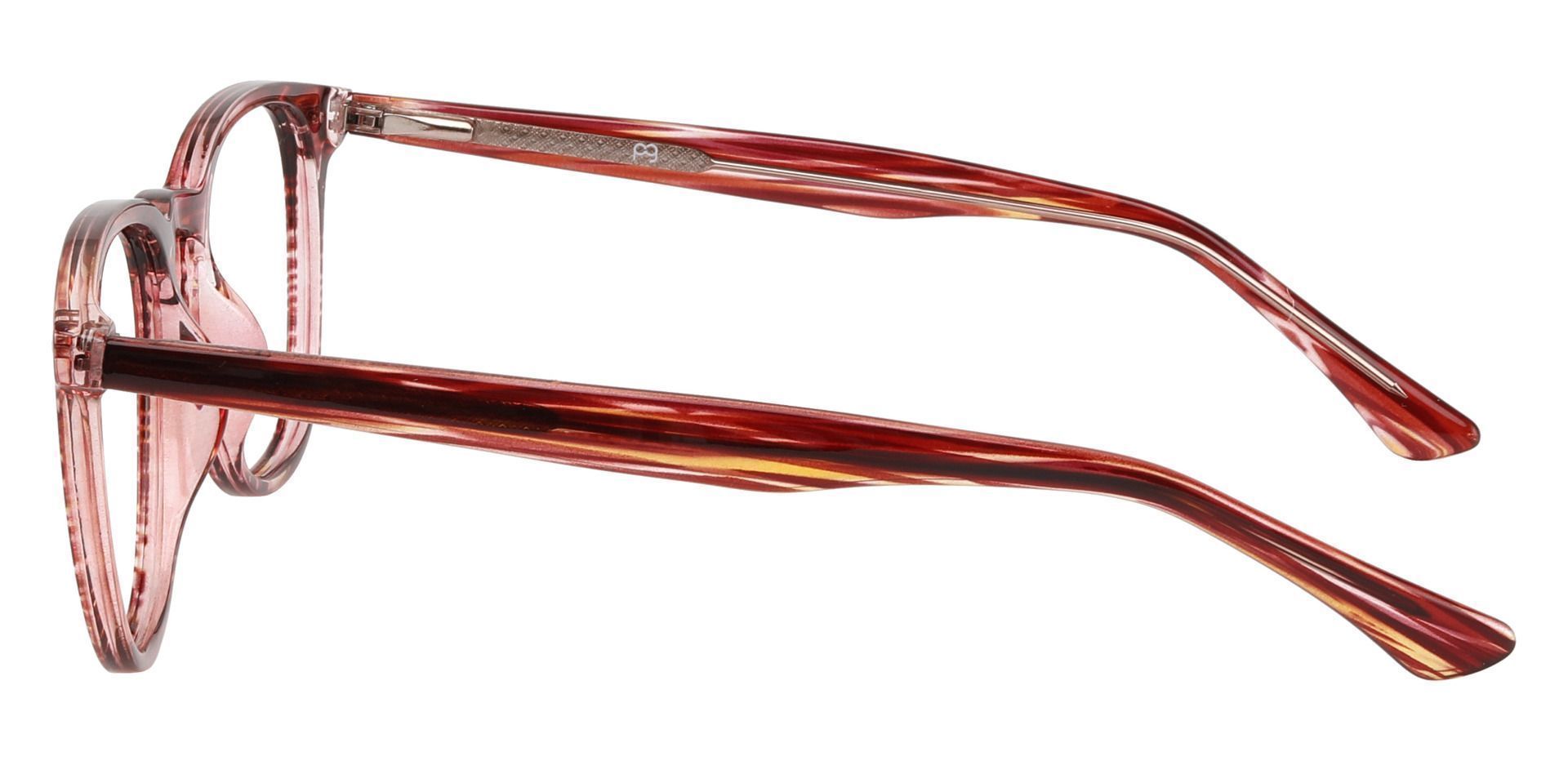 Sycamore Oval Lined Bifocal Glasses - Red