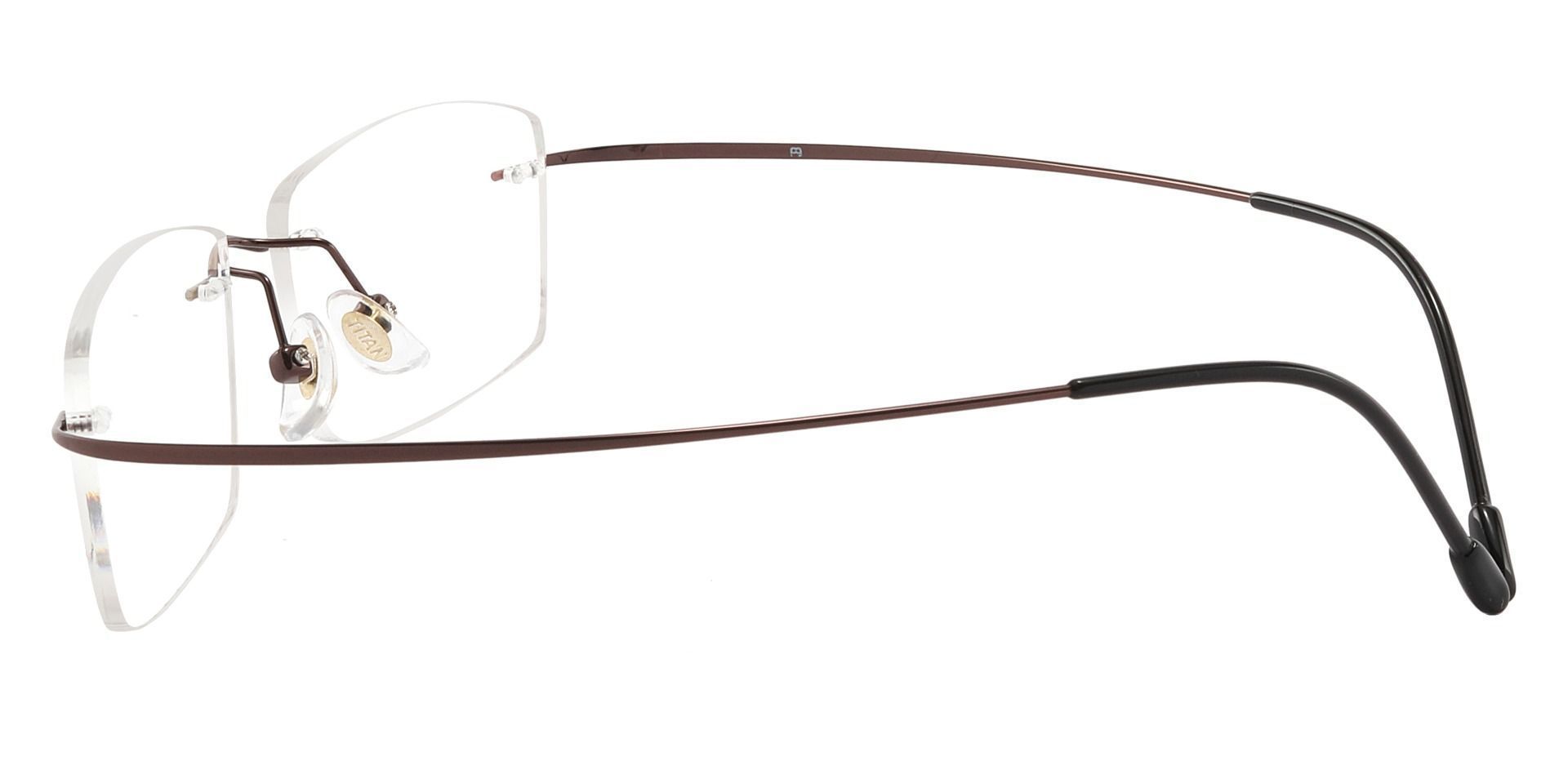 Theodore Rimless Progressive Glasses - Brown