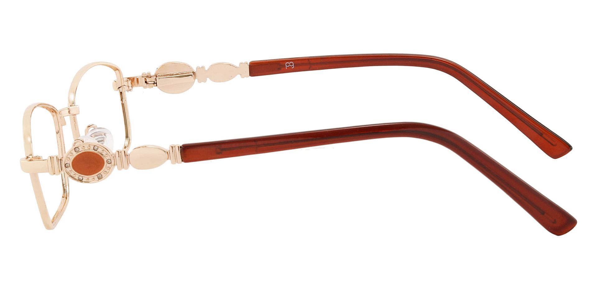 Crawford Rectangle Reading Glasses - Gold
