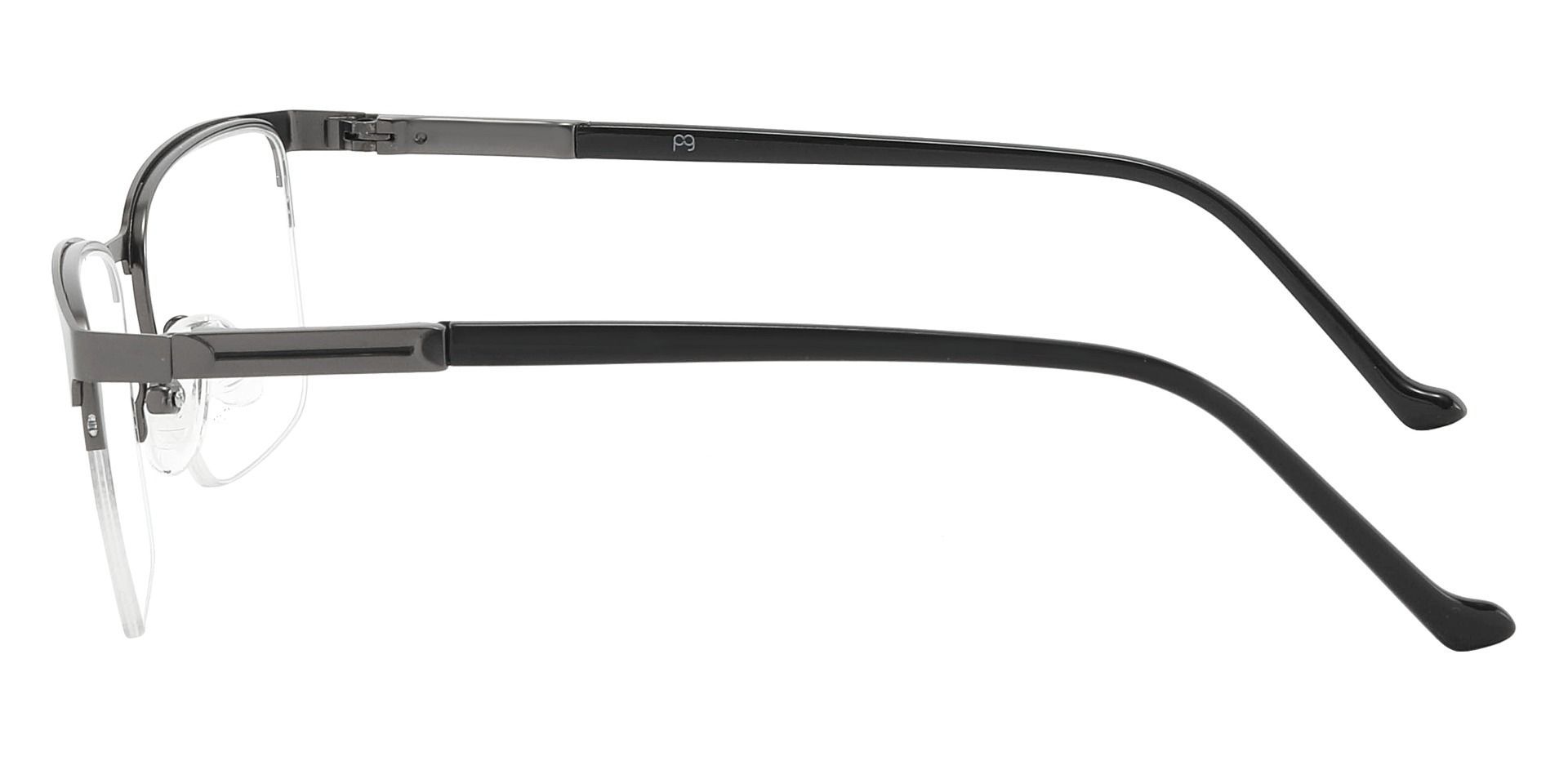 Ludlow Rectangle Lined Bifocal Glasses - Gray