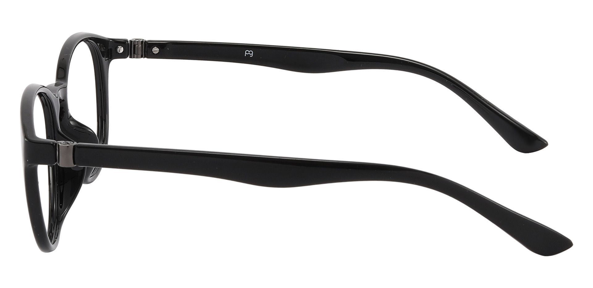 Saxon Oval Prescription Glasses - Black