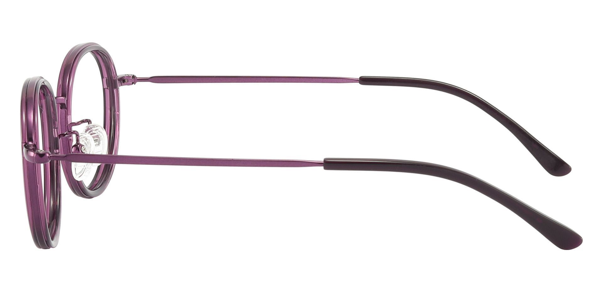Eden Round Non-Rx Glasses - Purple