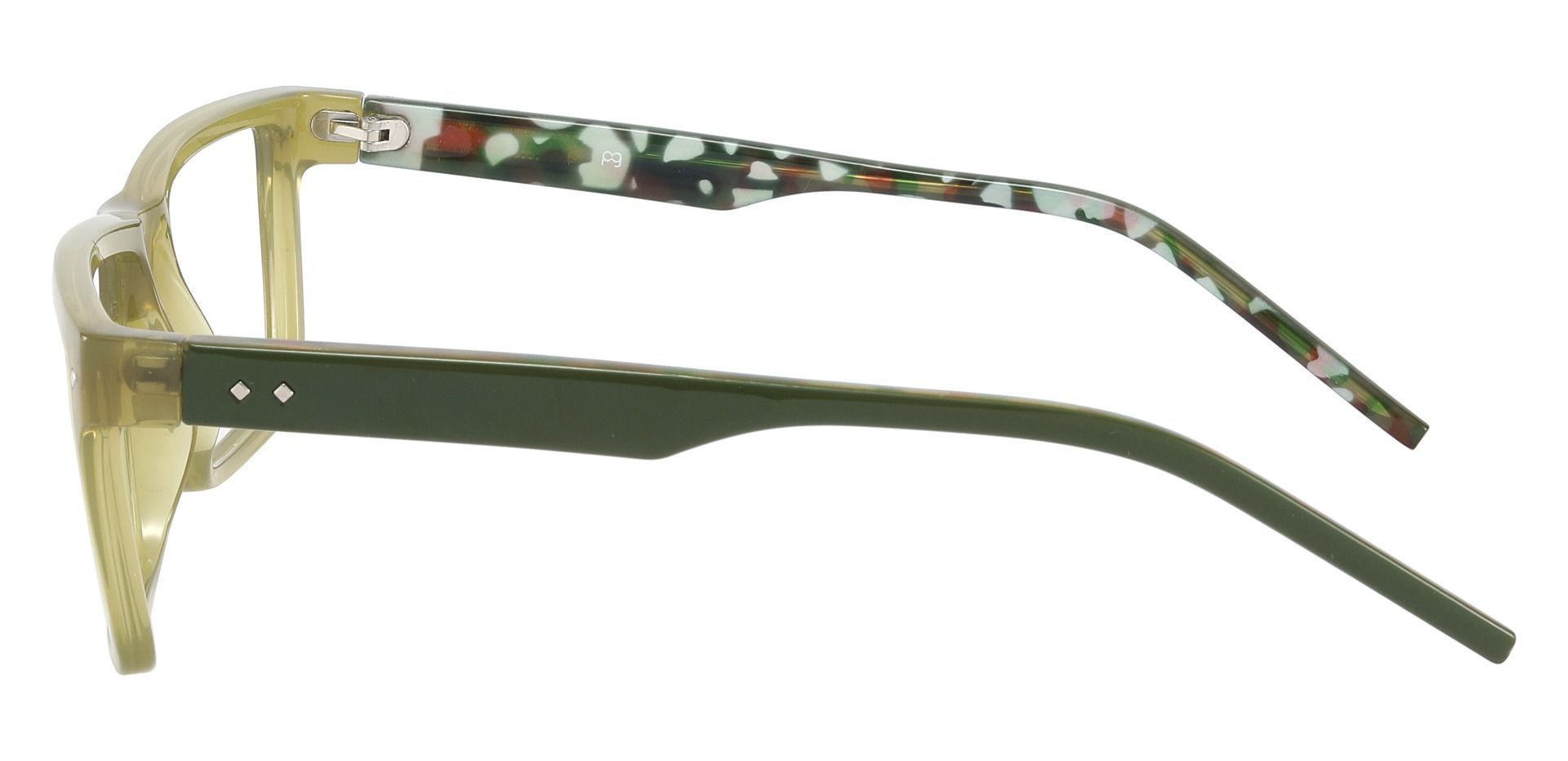 Carey Rectangle Reading Glasses - Green