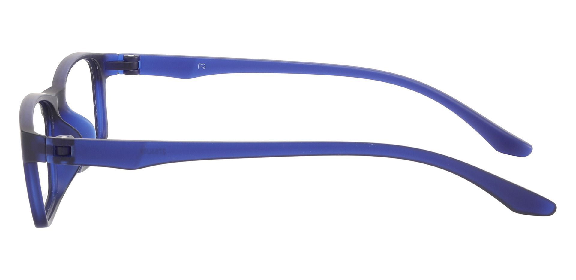 Poplar Rectangle Blue Light Blocking Glasses - Matte Navy 