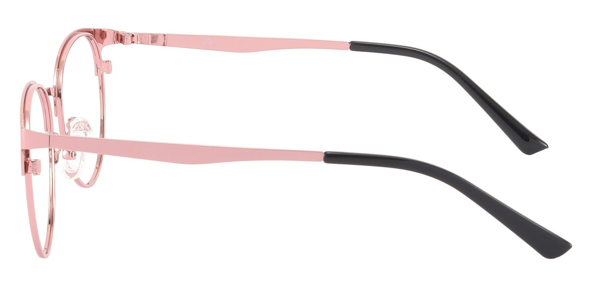 Beatrix Oval Non-Rx Glasses - Rose Gold