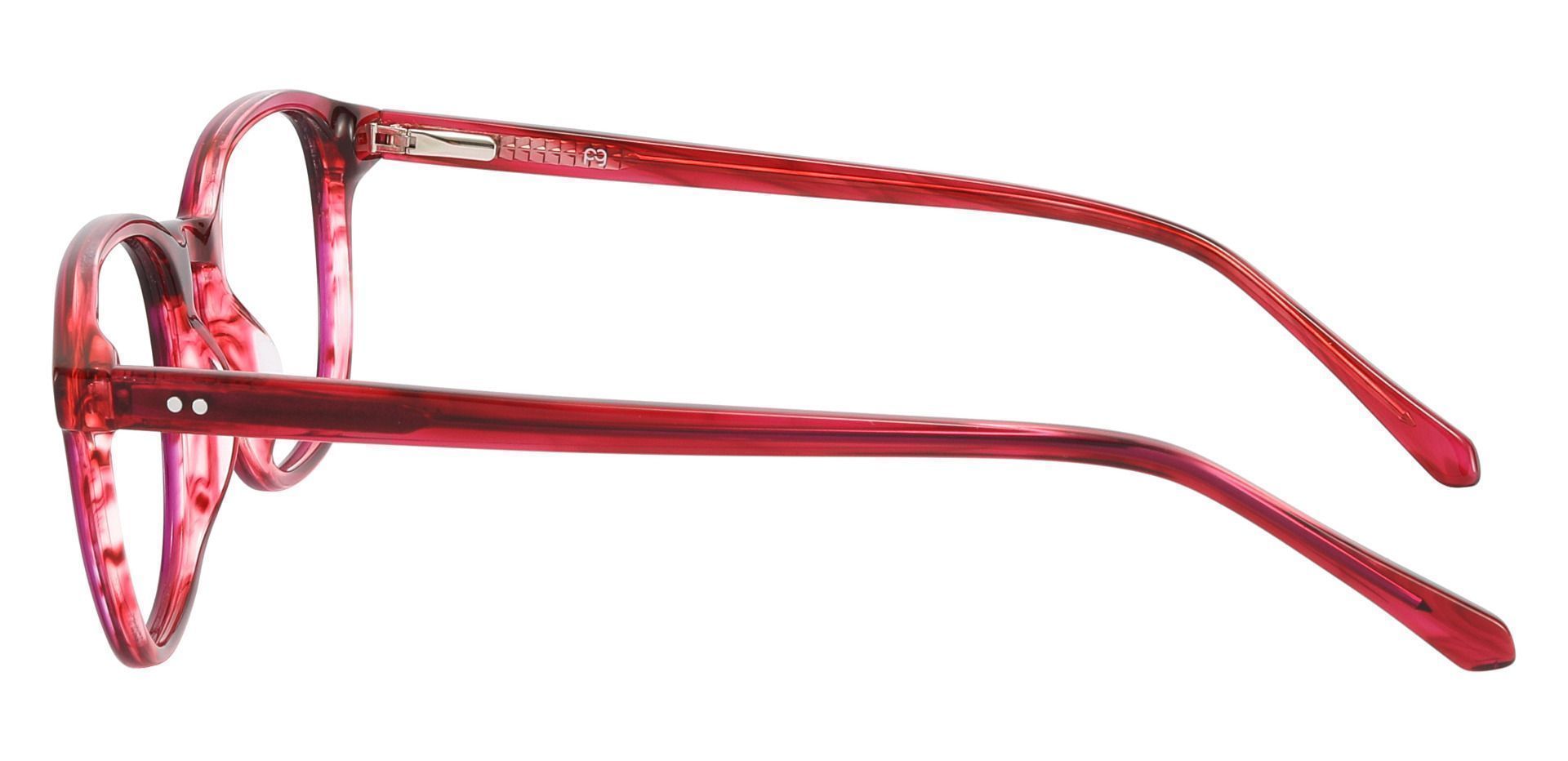 Arabella Oval Prescription Glasses - Red