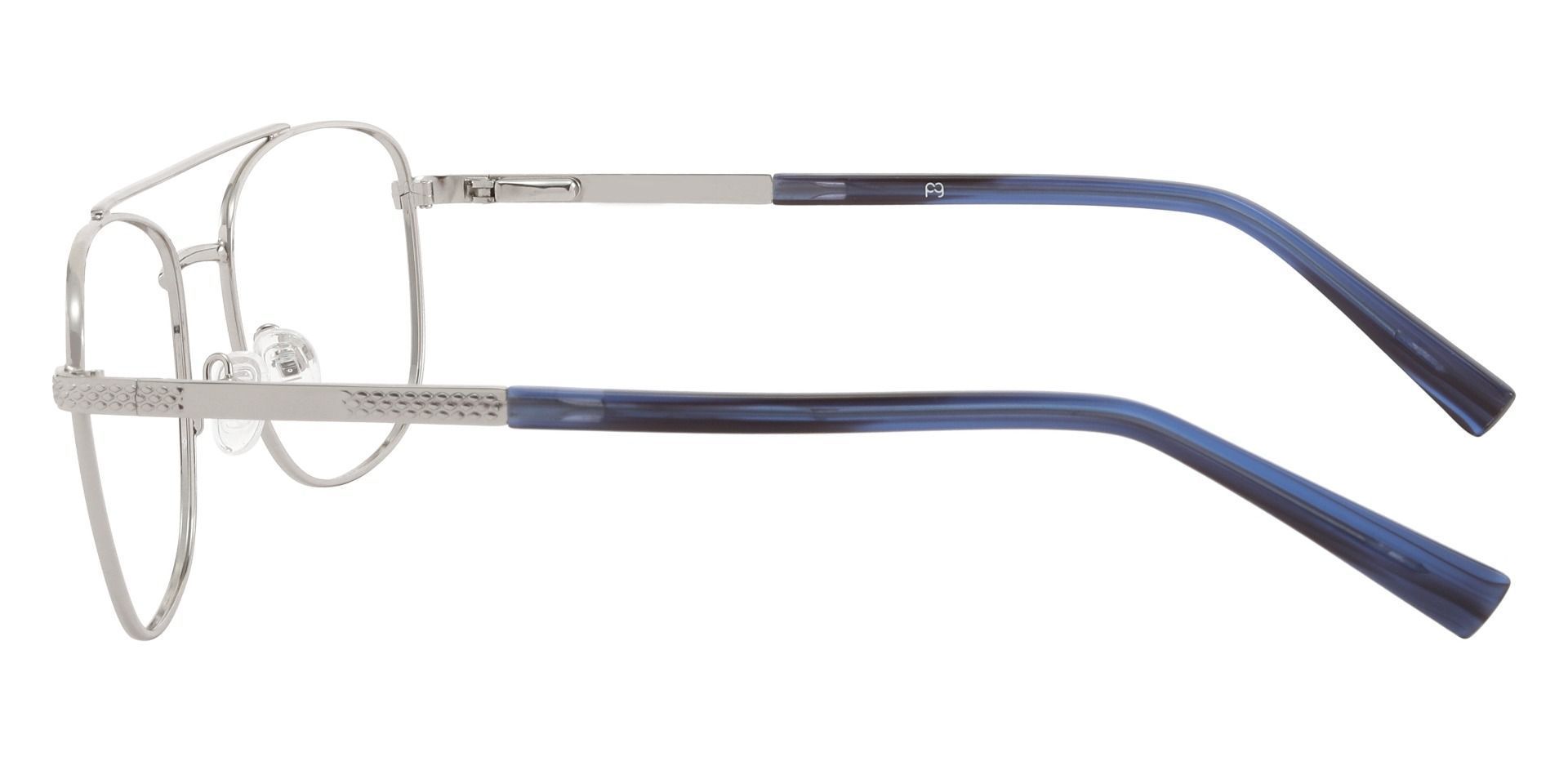 Erick Aviator Eyeglasses Frame - Silver