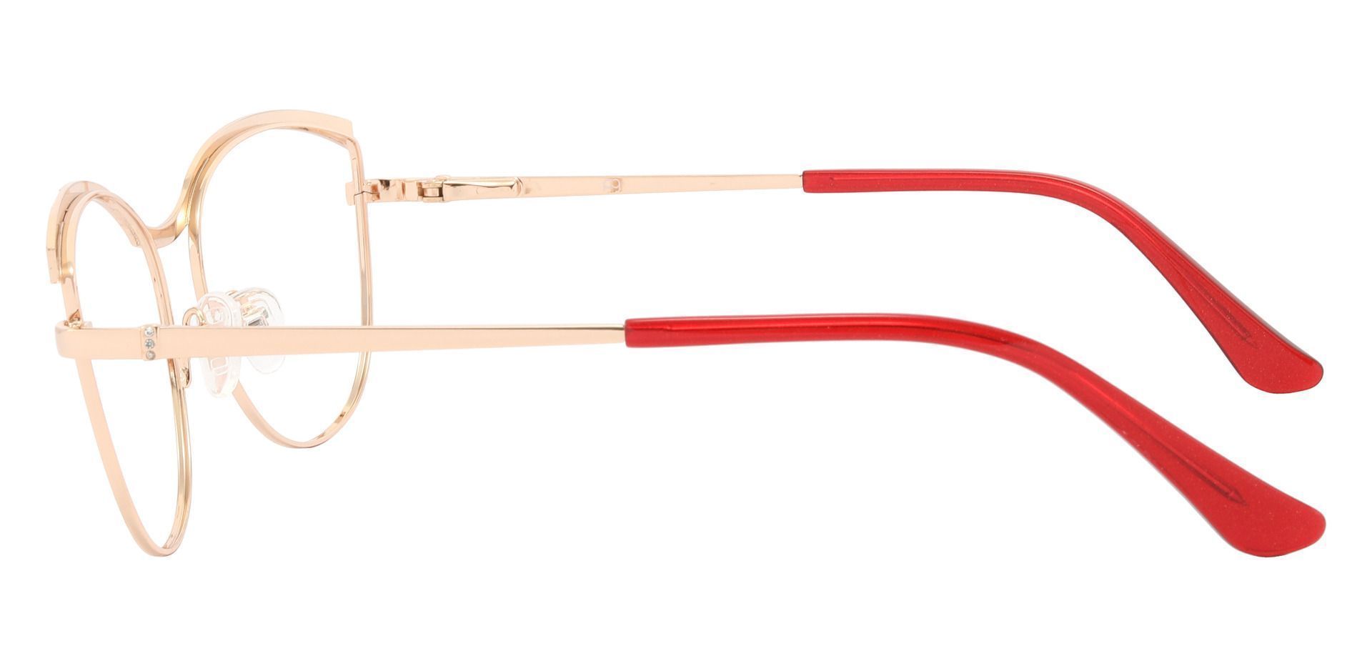 Amarillo Browline Prescription Glasses - Red