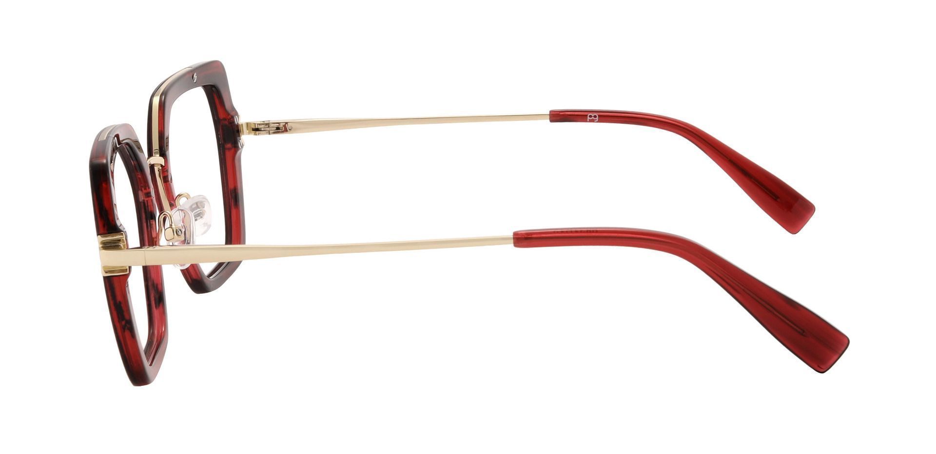 Kona Geometric Prescription Glasses - Red