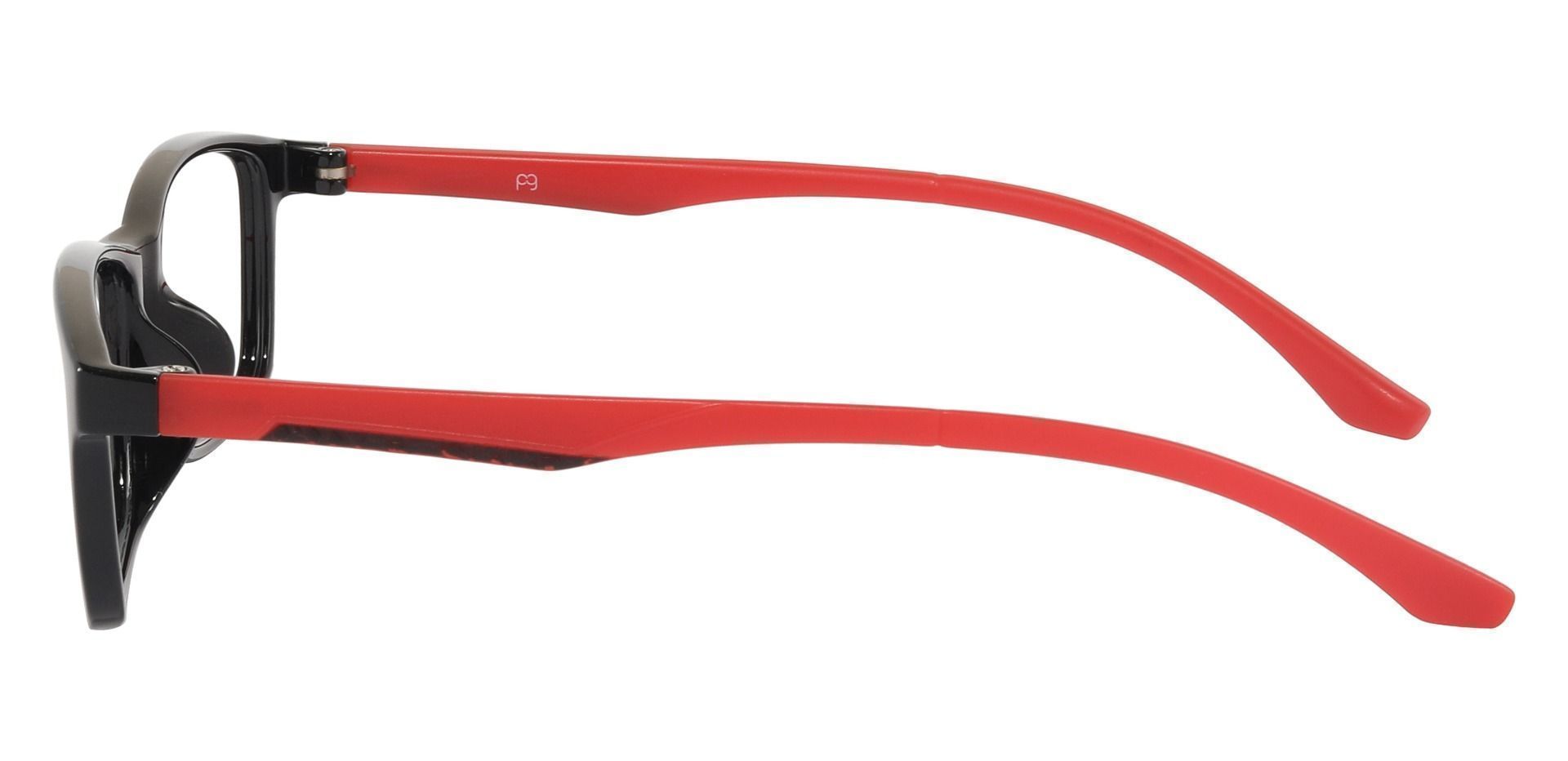 Wharf Rectangle Prescription Glasses - Red