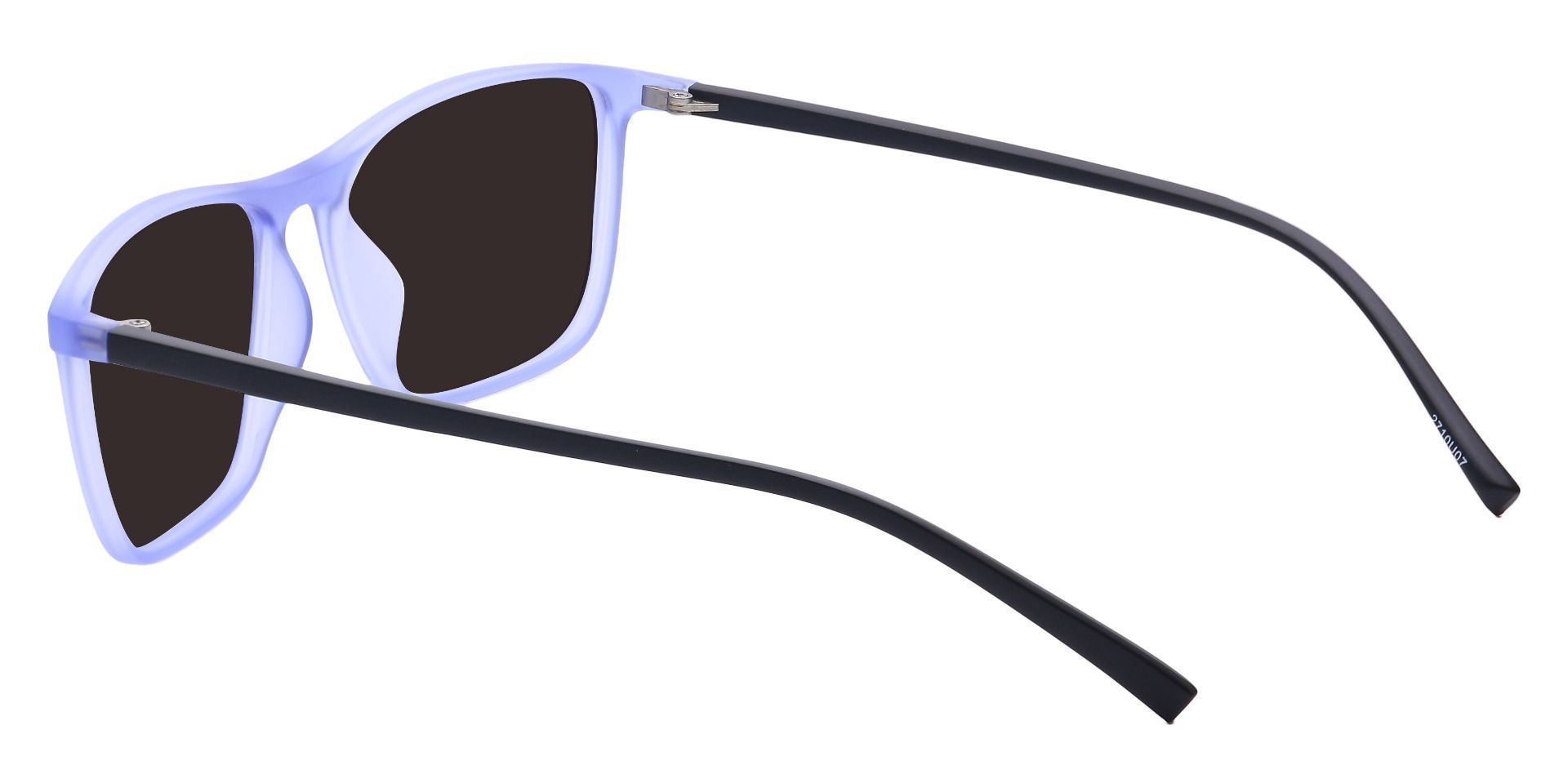 Candid Rectangle Prescription Sunglasses - Blue Frame With Gray Lenses