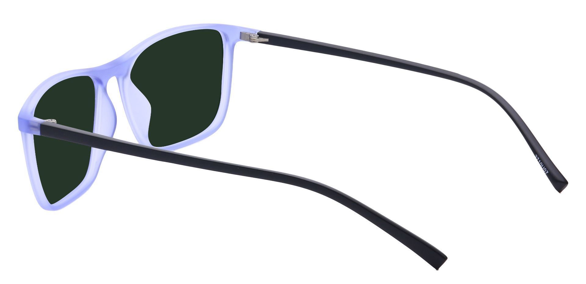 Candid Rectangle Non-Rx Sunglasses - Blue Frame With Green Lenses
