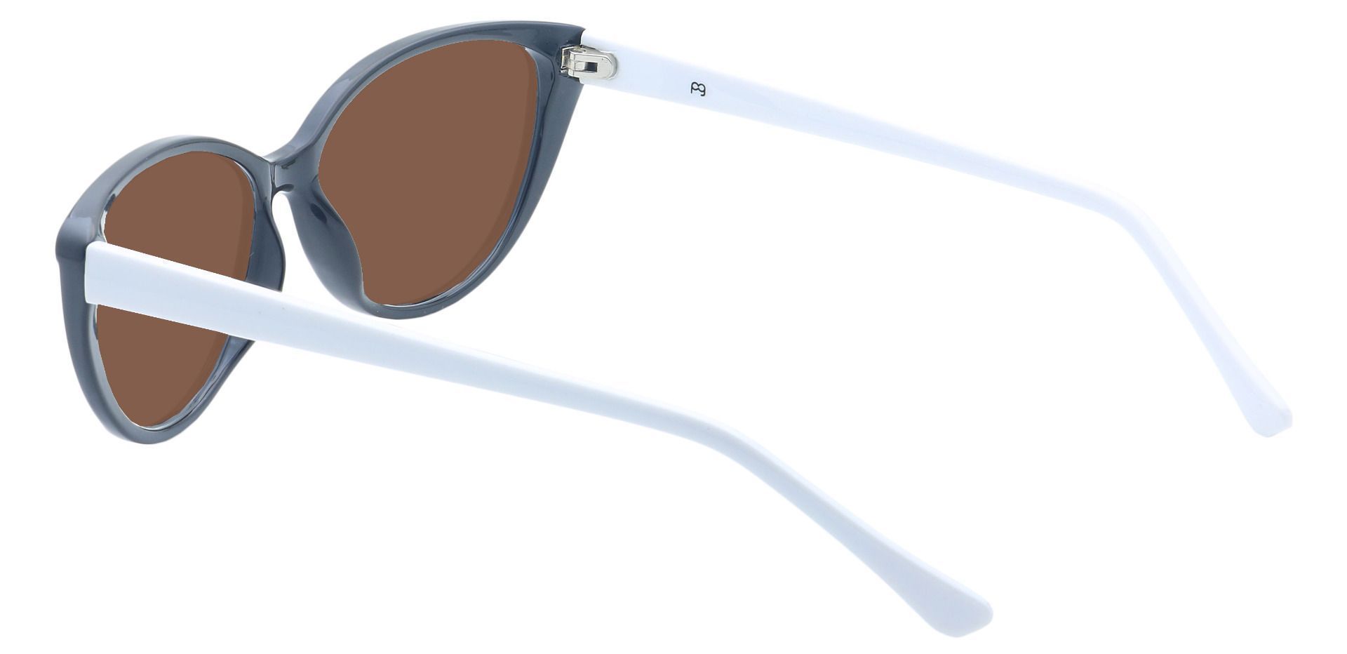 Amore Cat-Eye Progressive Sunglasses - Black Frame With Brown Lenses