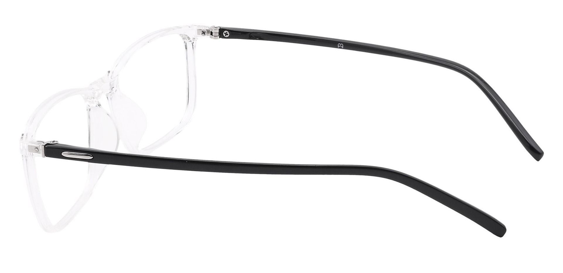 Fuji Rectangle Prescription Glasses - Crystal/black, Men's Eyeglasses