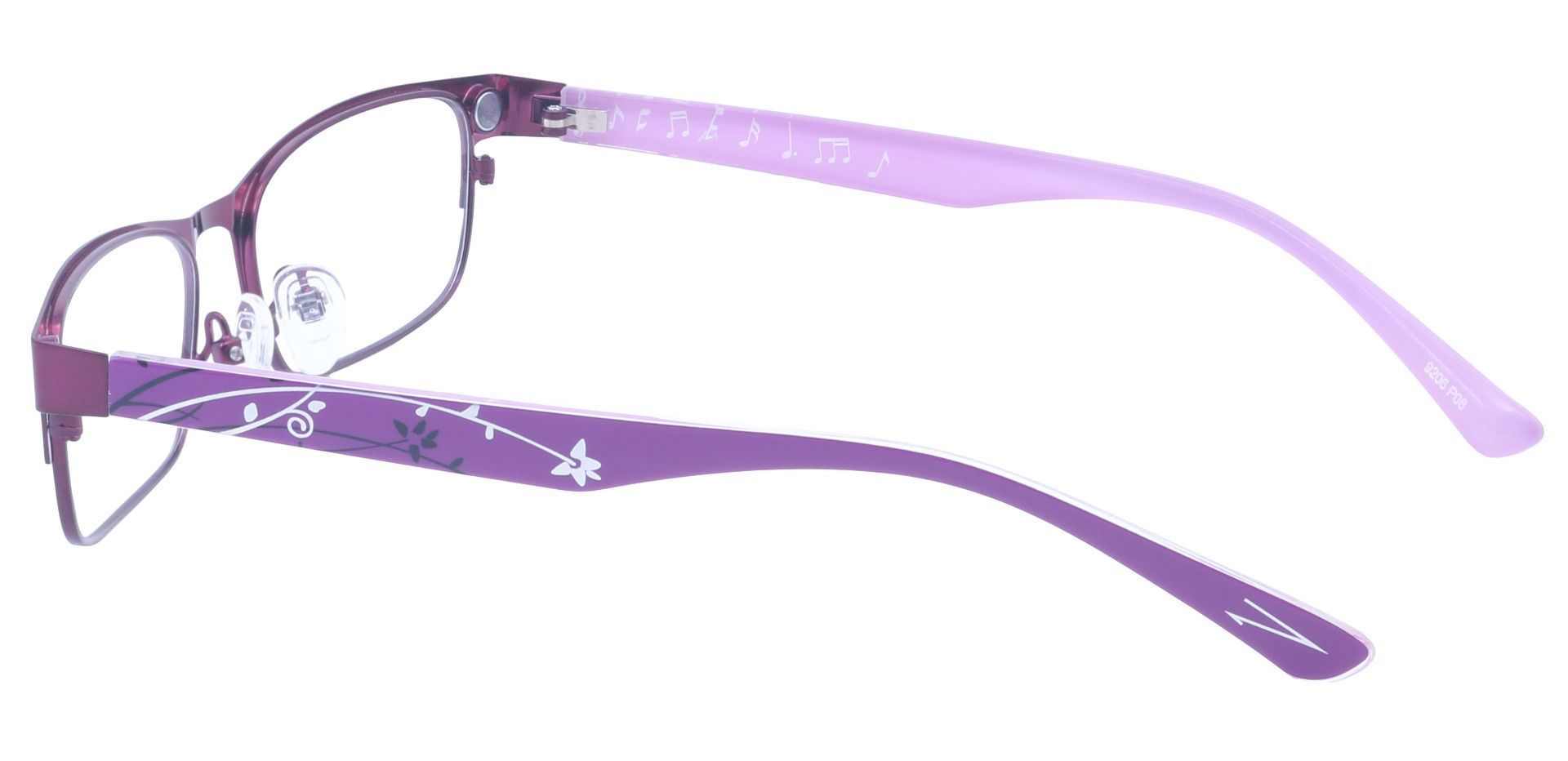 Maya Rectangle Eyeglasses Frame - Purple
