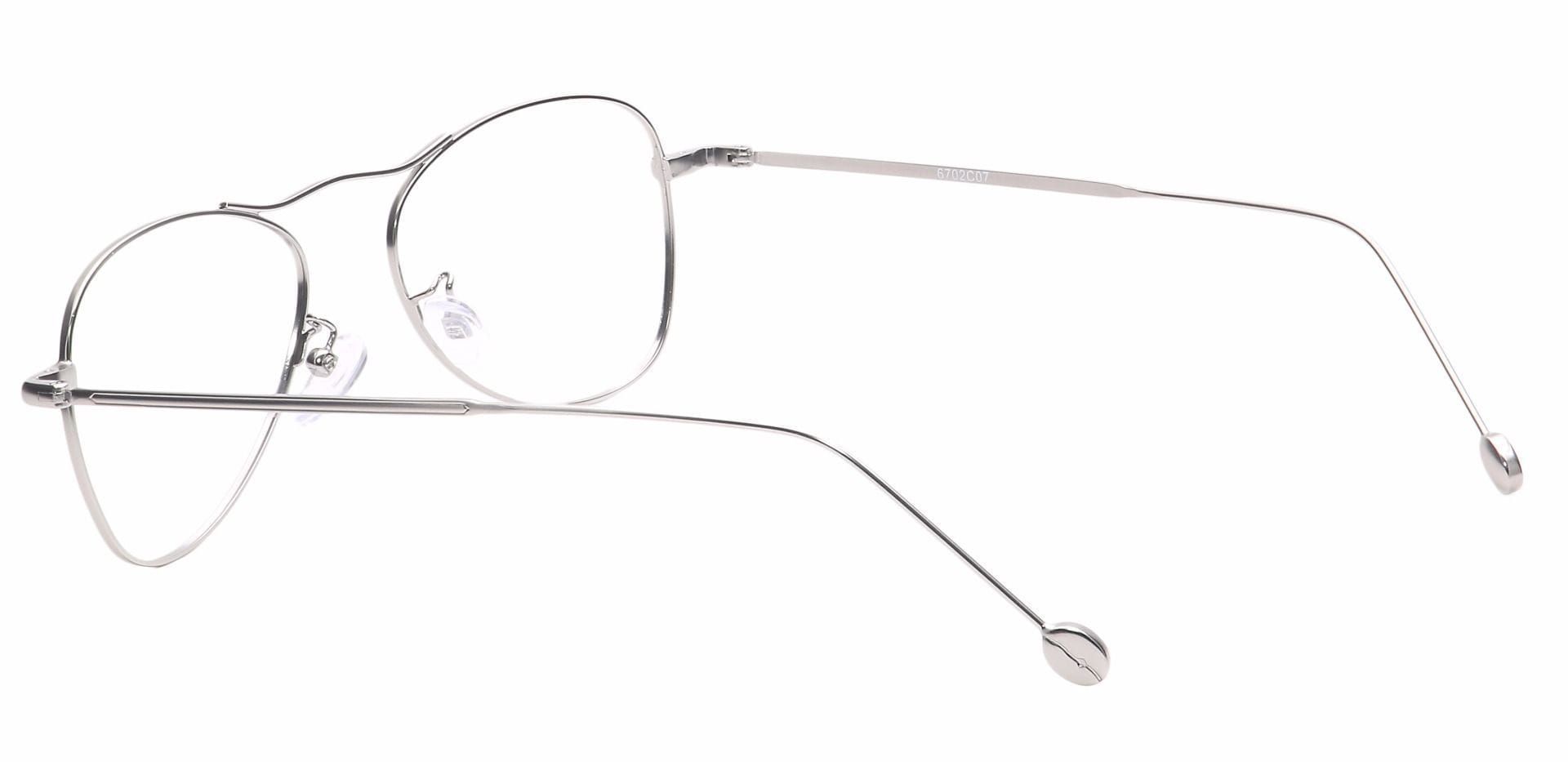 Brio Aviator Non-Rx Glasses - Silver