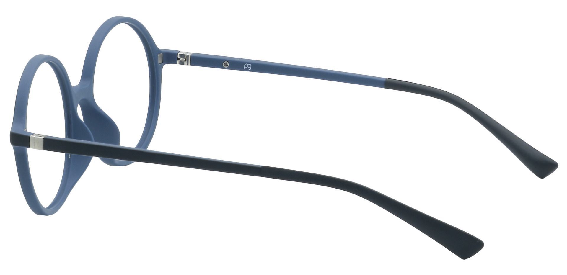 Harlow Round Non-Rx Glasses - Blue