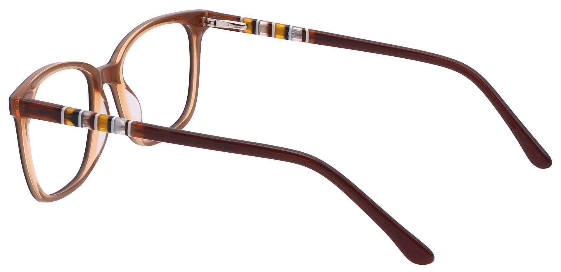 Fern Square Non-Rx Glasses - Brown