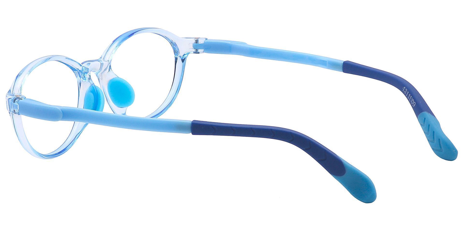Axel Oval Progressive Glasses - Sky Blue Crystal