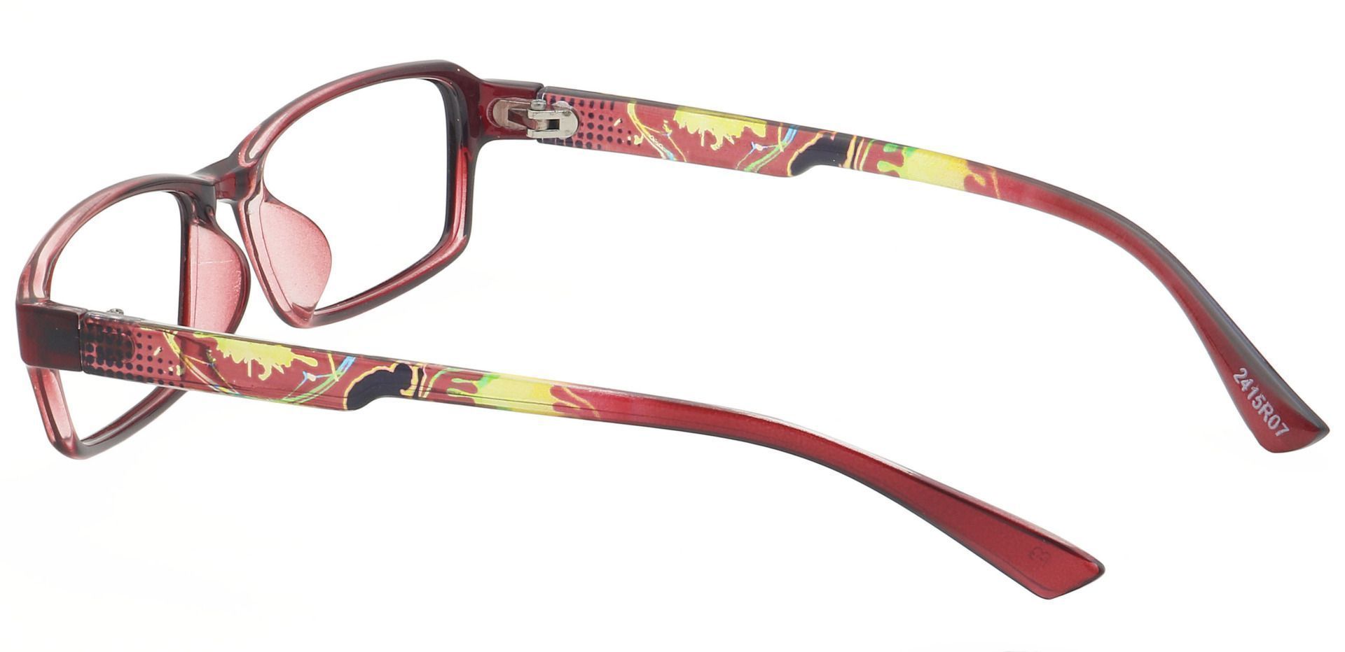 Delaney Rectangle Lined Bifocal Glasses - Red