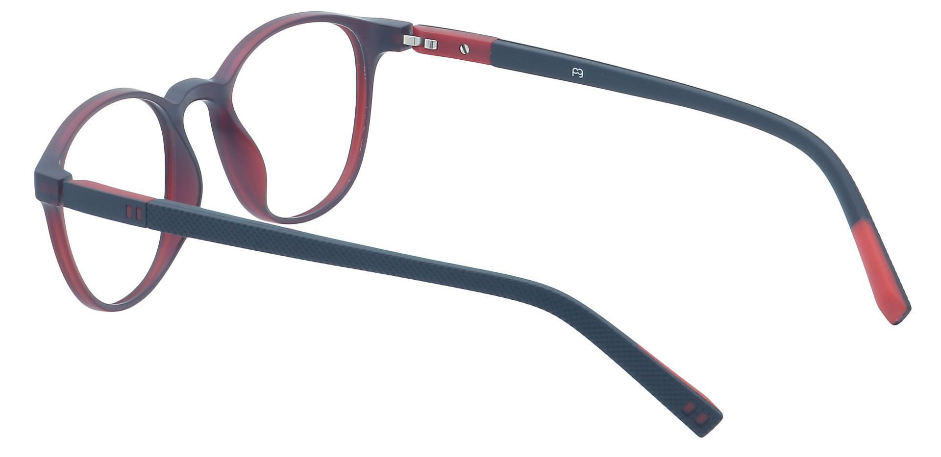 Flex Round Eyeglasses Frame - Red