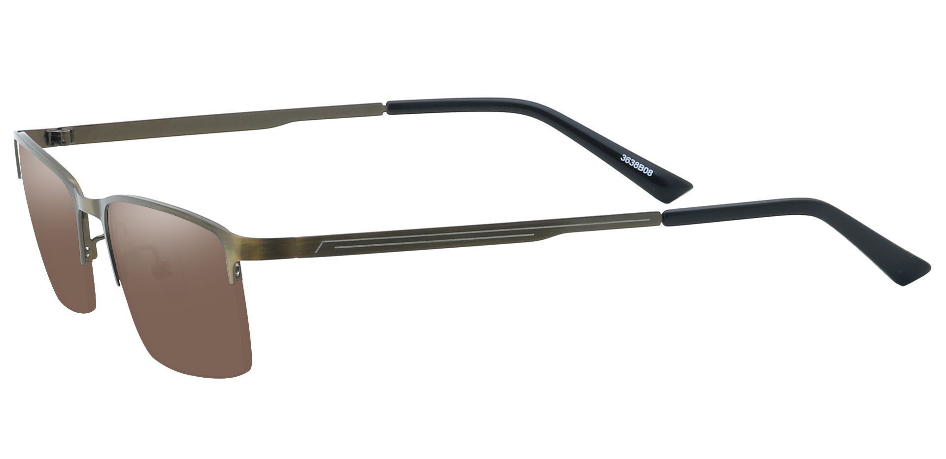 Rue Rectangle Prescription Sunglasses -  Brown Frame With Brown Lenses