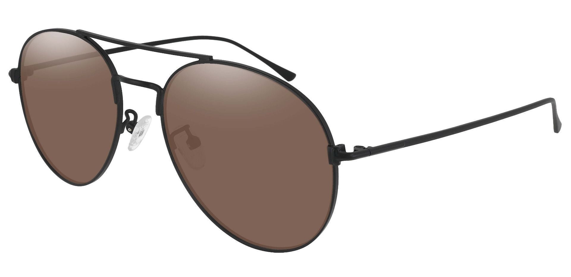 Canon Aviator Single Vision Sunglasses - Black Frame With Brown Lenses ...