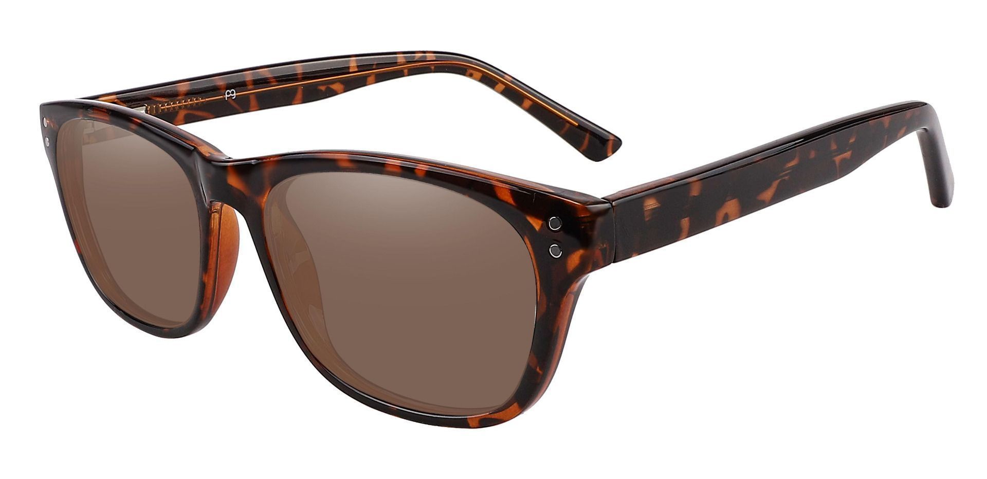 Citrus Rectangle Progressive Sunglasses - Tortoise Frame With Brown Lenses