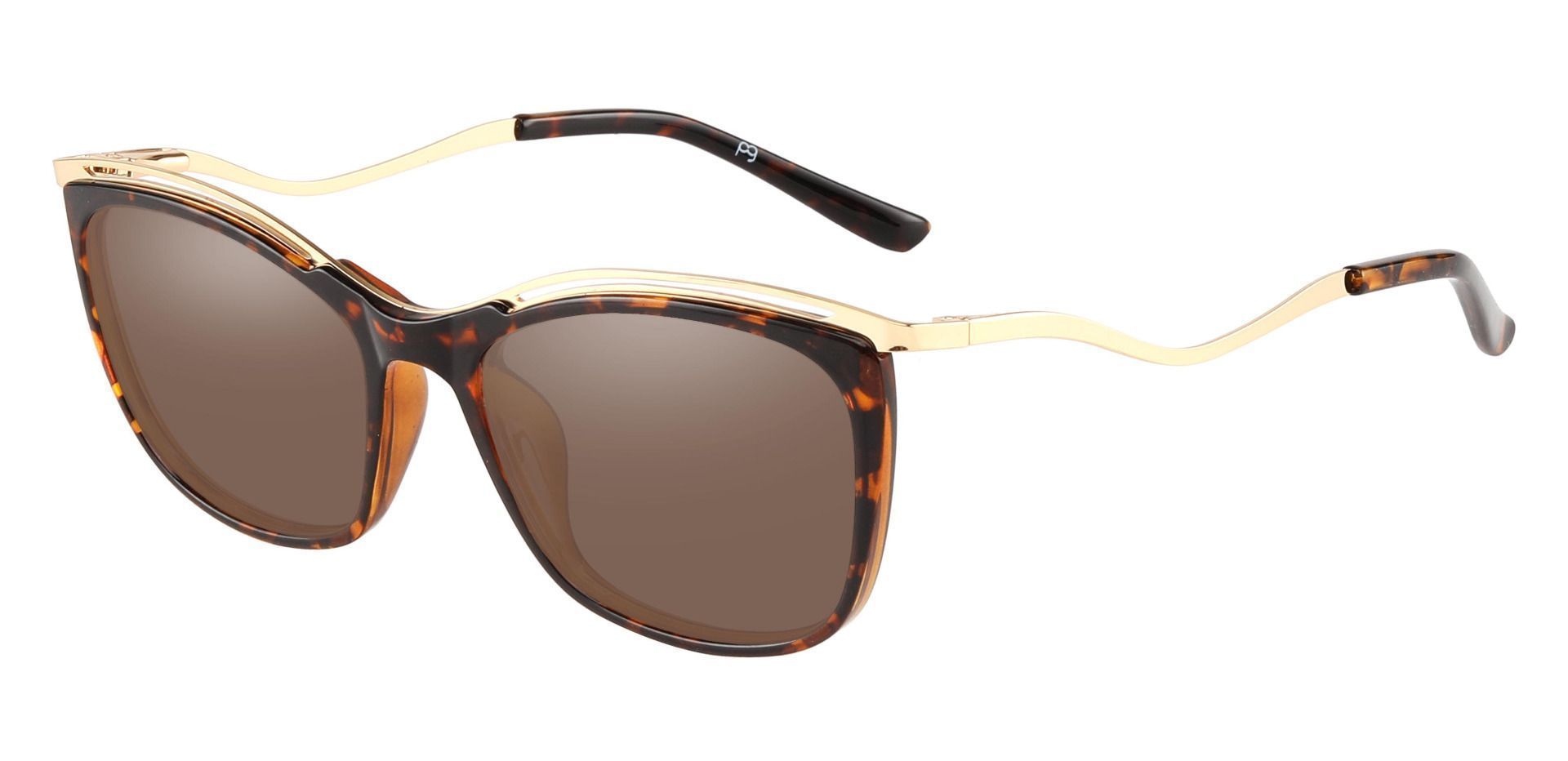 Enola Cat Eye Lined Bifocal Sunglasses - Tortoise Frame With Brown Lenses
