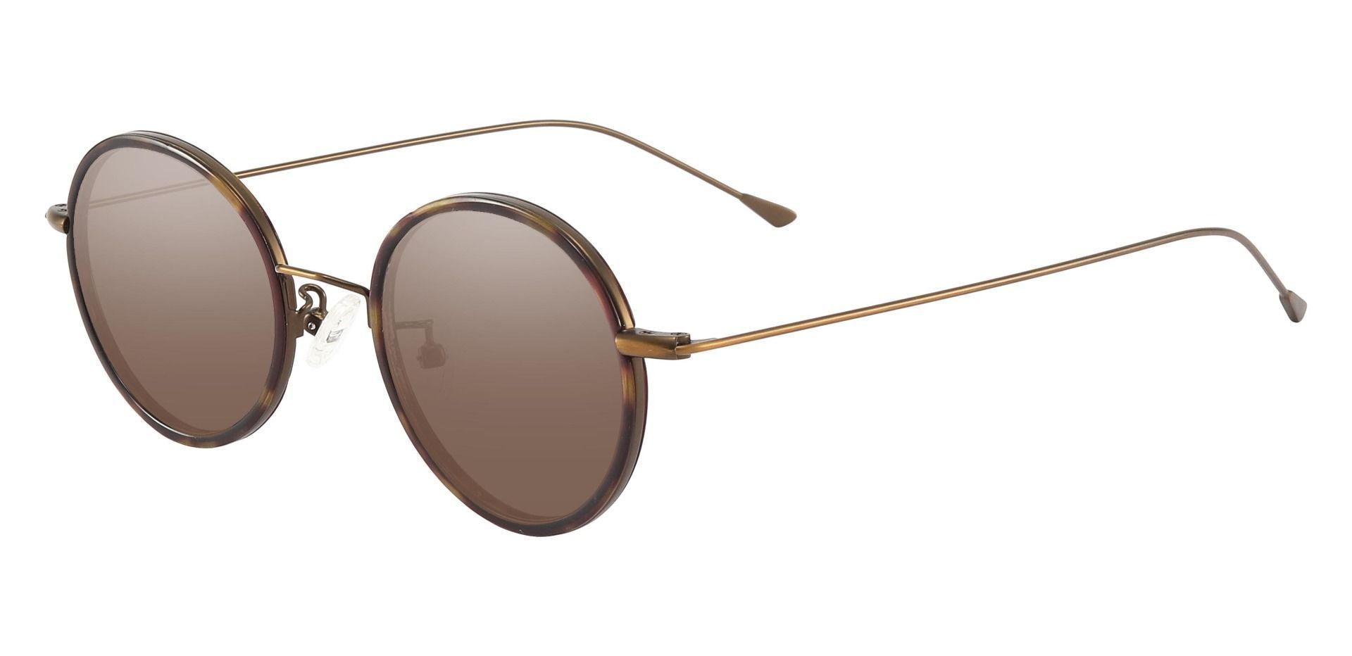 Malverne Oval Reading Sunglasses - Tortoise Frame With Brown Lenses