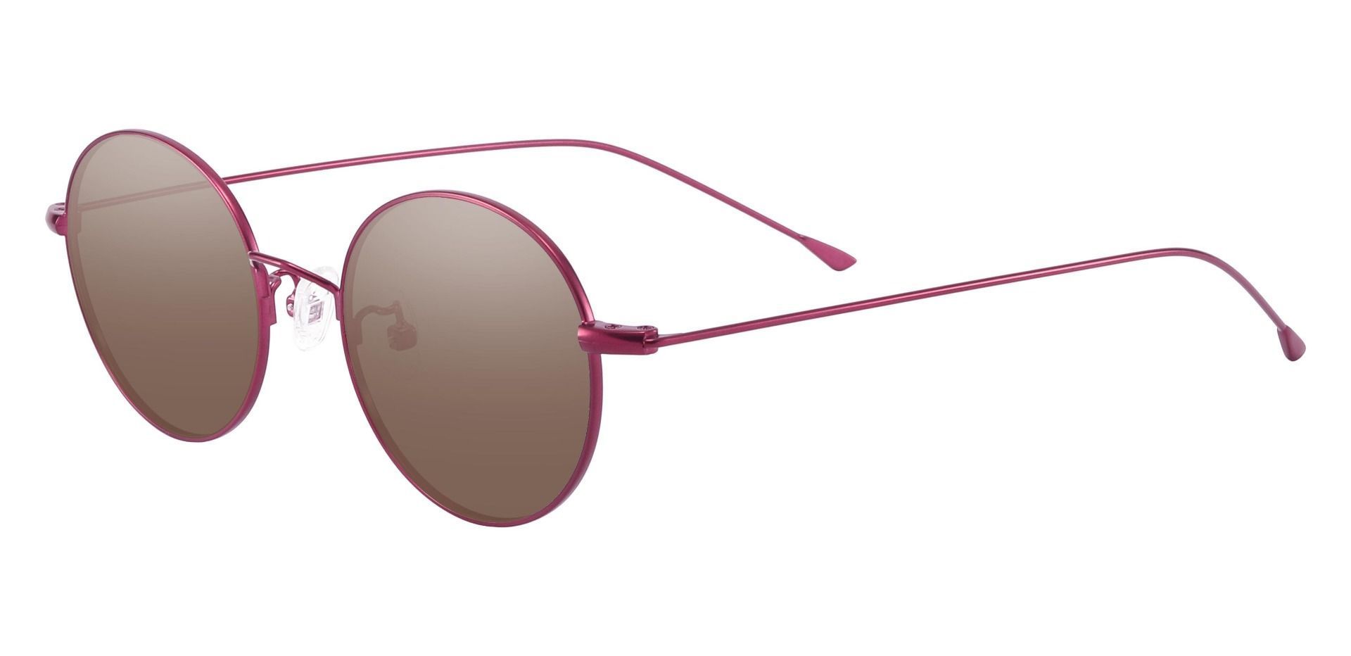 Arden Round Non-Rx Sunglasses - Purple Frame With Brown Lenses