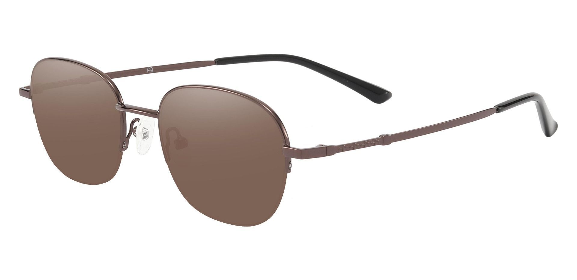 Rochester Oval Lined Bifocal Sunglasses - Brown Frame With Brown Lenses