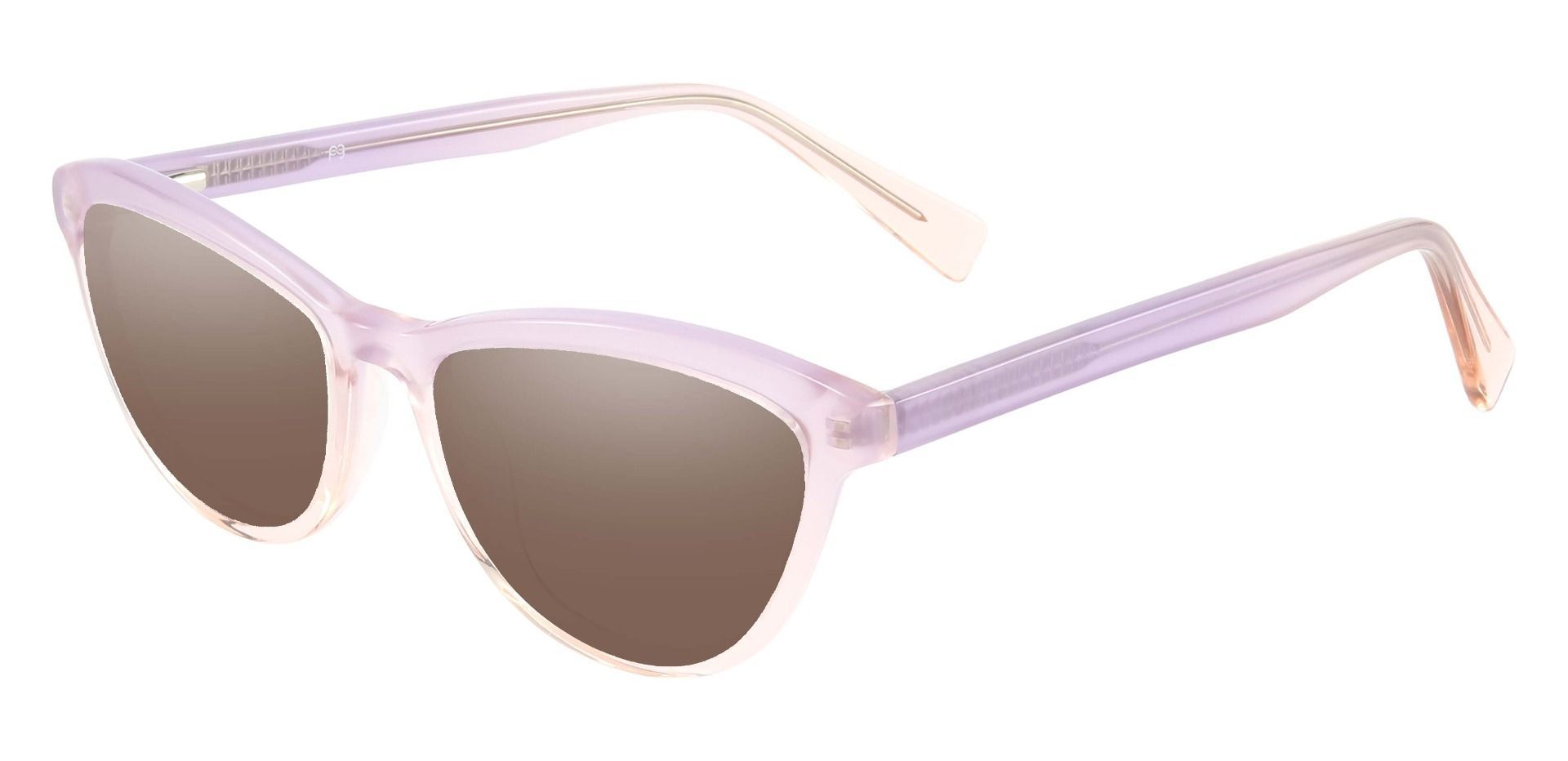 Bexley Cat Eye Non-Rx Sunglasses - Pink Frame With Brown Lenses