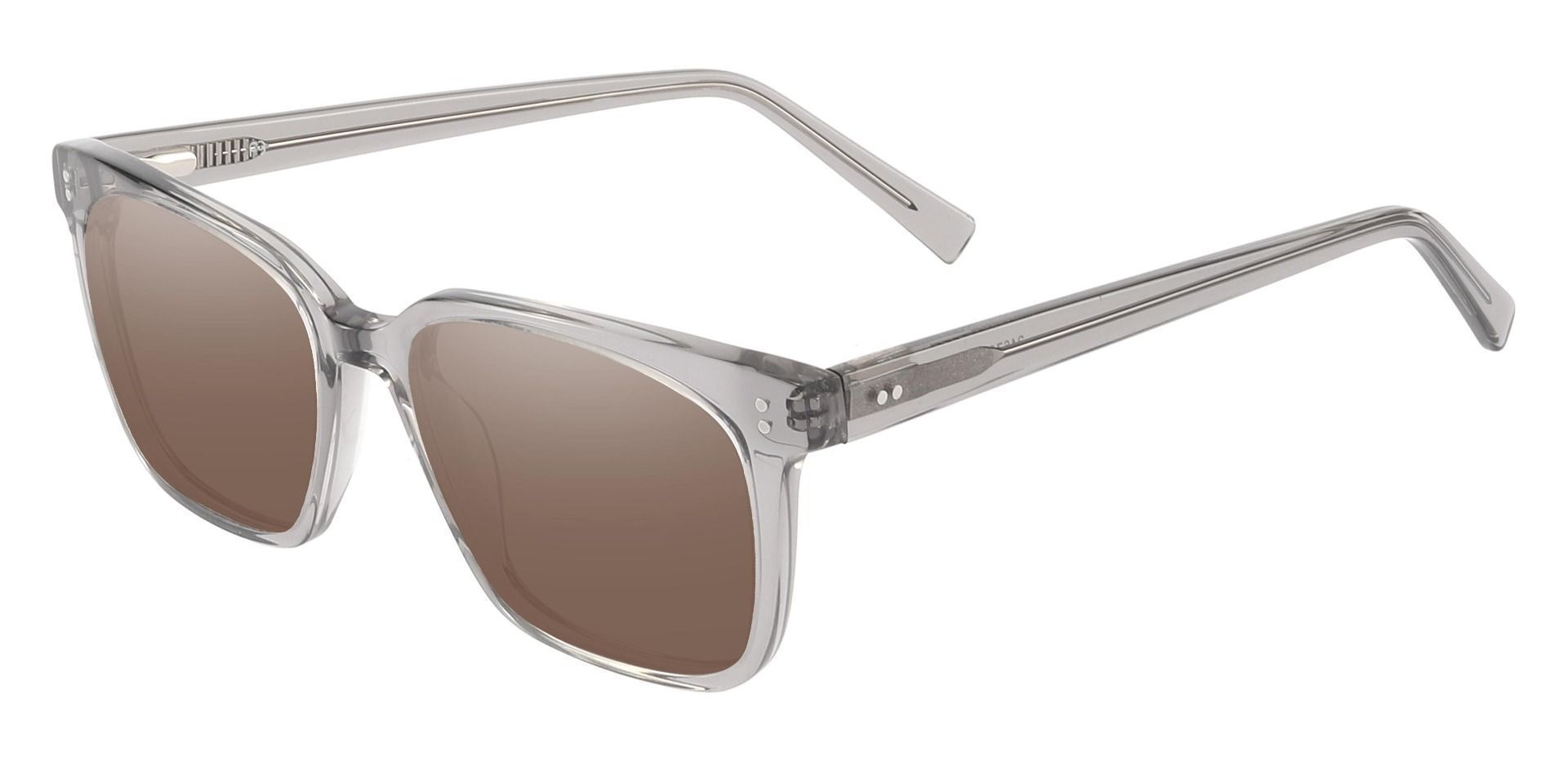 Apex Rectangle Non-Rx Sunglasses - Gray Frame With Brown Lenses