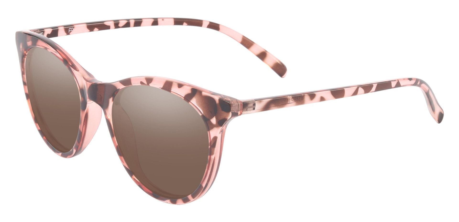 Valencia Cat Eye Prescription Sunglasses - Pink Frame With Brown Lenses