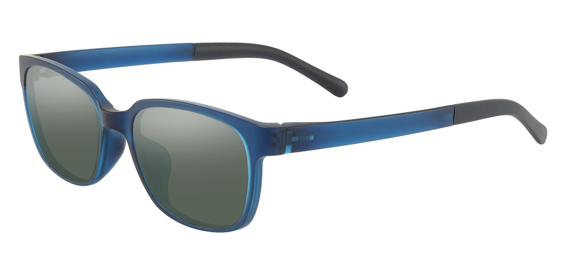 Orchard Rectangle Reading Sunglasses - Blue Frame With Green Lenses