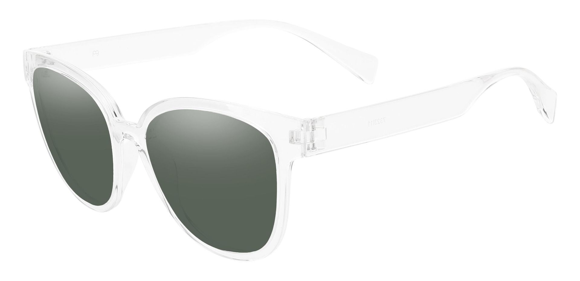 Maddock Square Progressive Sunglasses - Pink Frame With Green Lenses