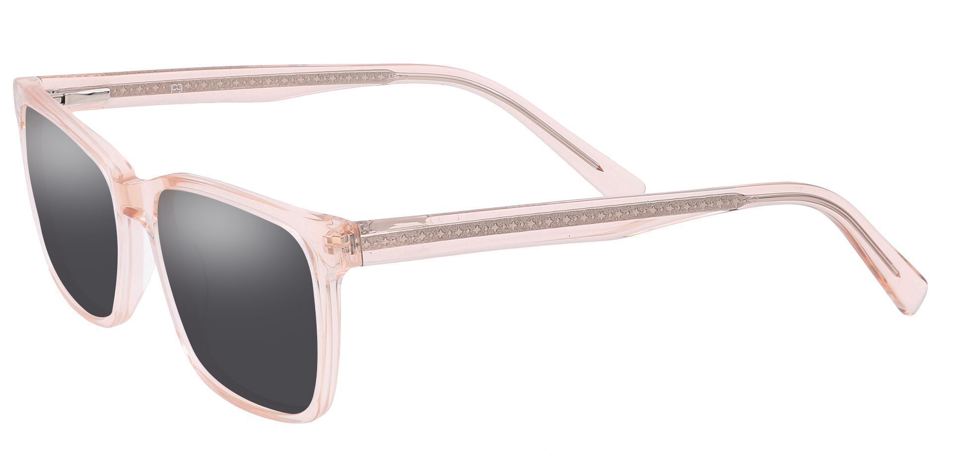 Galaxy Rectangle Prescription Sunglasses -  Orange Frame With Gray Lenses