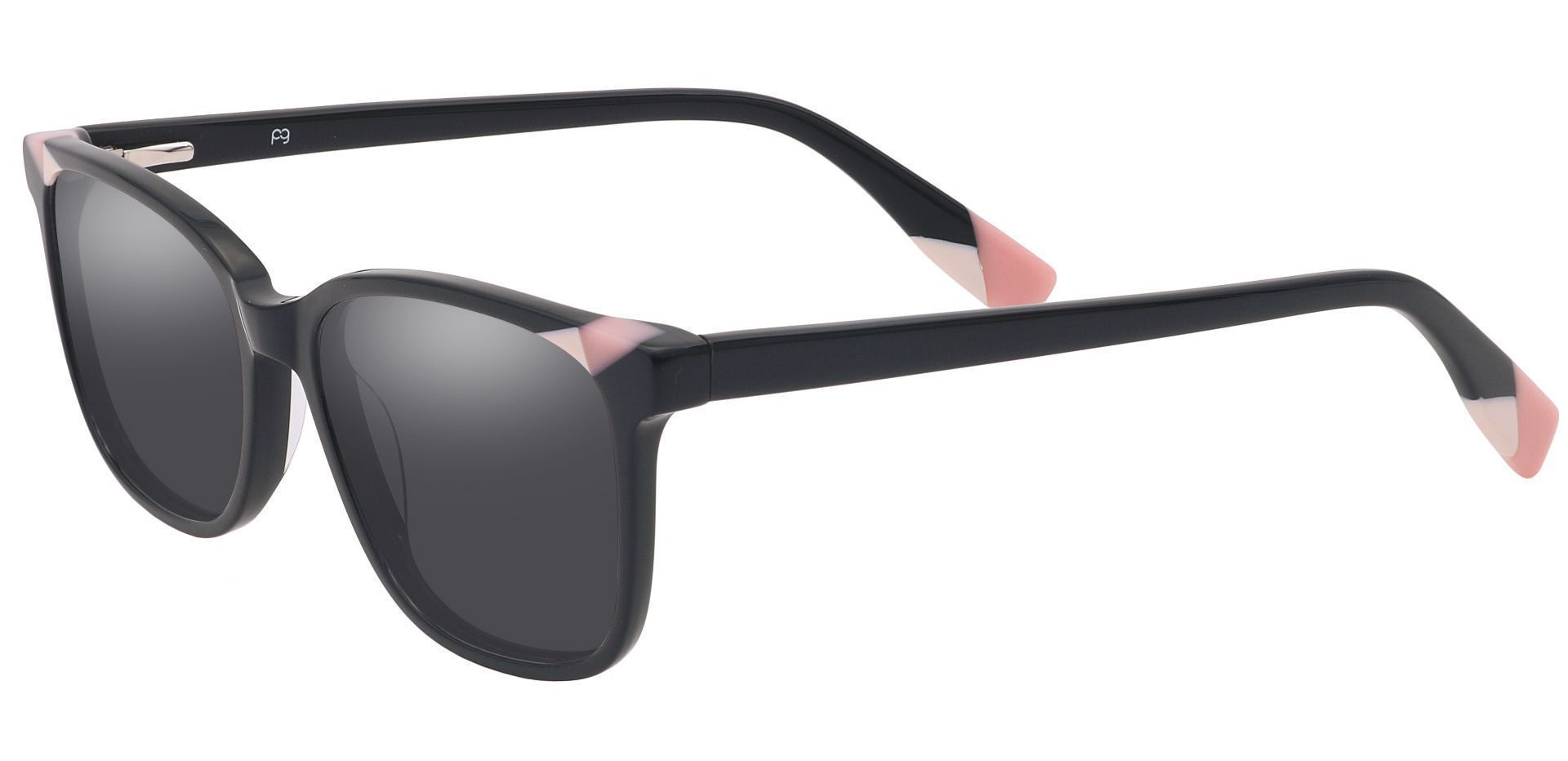 Odessa Square Lined Bifocal Sunglasses -  Pink Frame With Gray Lenses
